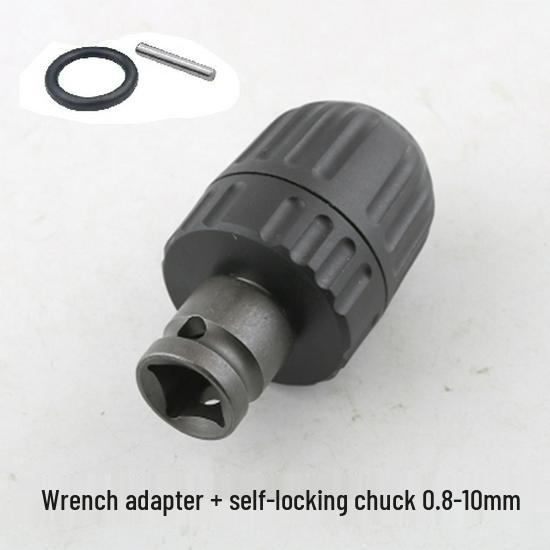 Multi-function Rotary Hammer to Electric Drill Adapter: Round/Square Shank, Four-Flute, Round Head