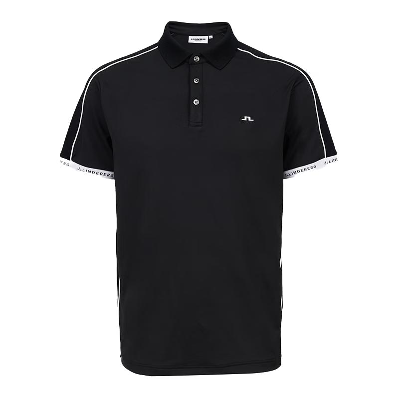 J.Lindeberg Men's Sunscreen Contrast Letter Polo Shirt