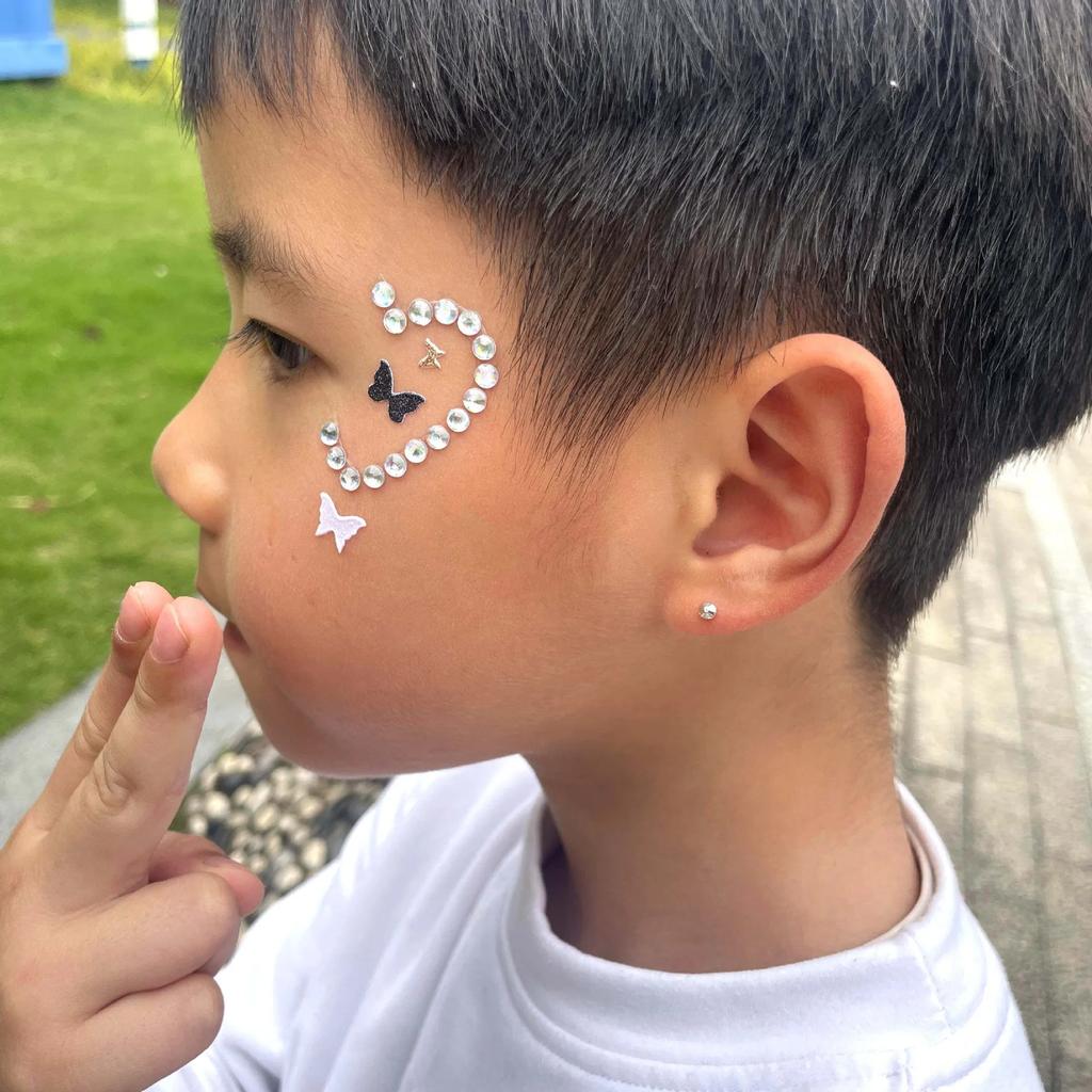 3D Star Heart Acrylic Crystal Stickers Kids DIY Decoration Self Adhesive Jewel Crafts Sparkly Rhinestone Stickers Girls Gifts