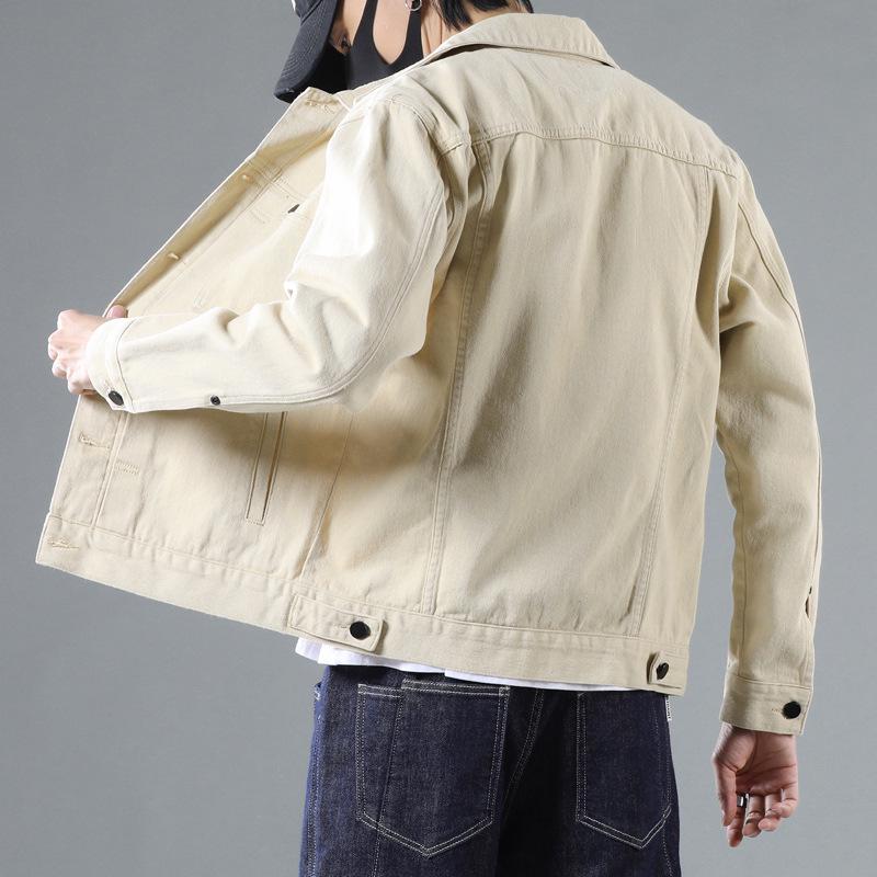 2025 Men's Casual Loose Denim Jacket - Trendy Korean Style for Spring and Autumn
