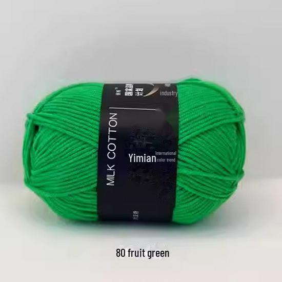 

4 нити пряжи из молочного хлопка средней толщины для ручного вязания детских изделий