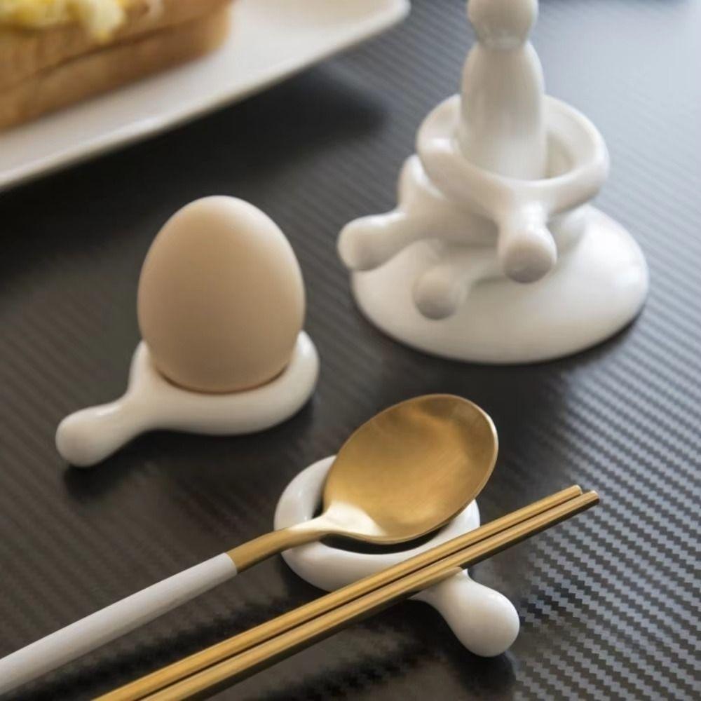 6pcs Ceramic Chopsticks Rack Home Ornament Spoon Rest New Chopstick Holders Dining Table Decoration