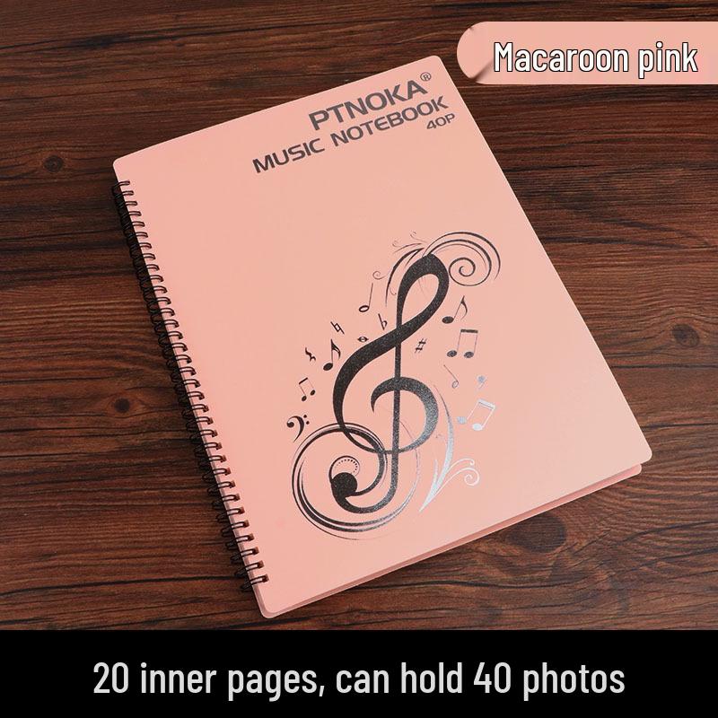 Non-Reflective Expandable Piano Sheet Music Folder with Transparent, Editable Covers
