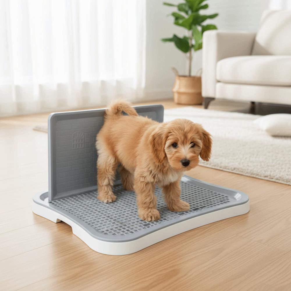 Splash-Proof Puppy Training Potty Non-slip Dog Potty Tray Portable Dog Litter Box  Pet Training