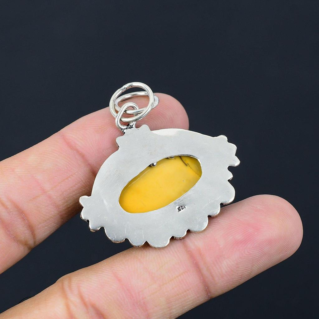 Natural Mookaite Gemstone Indian Jewelry 925 Sterling Silver Pendant For Girls