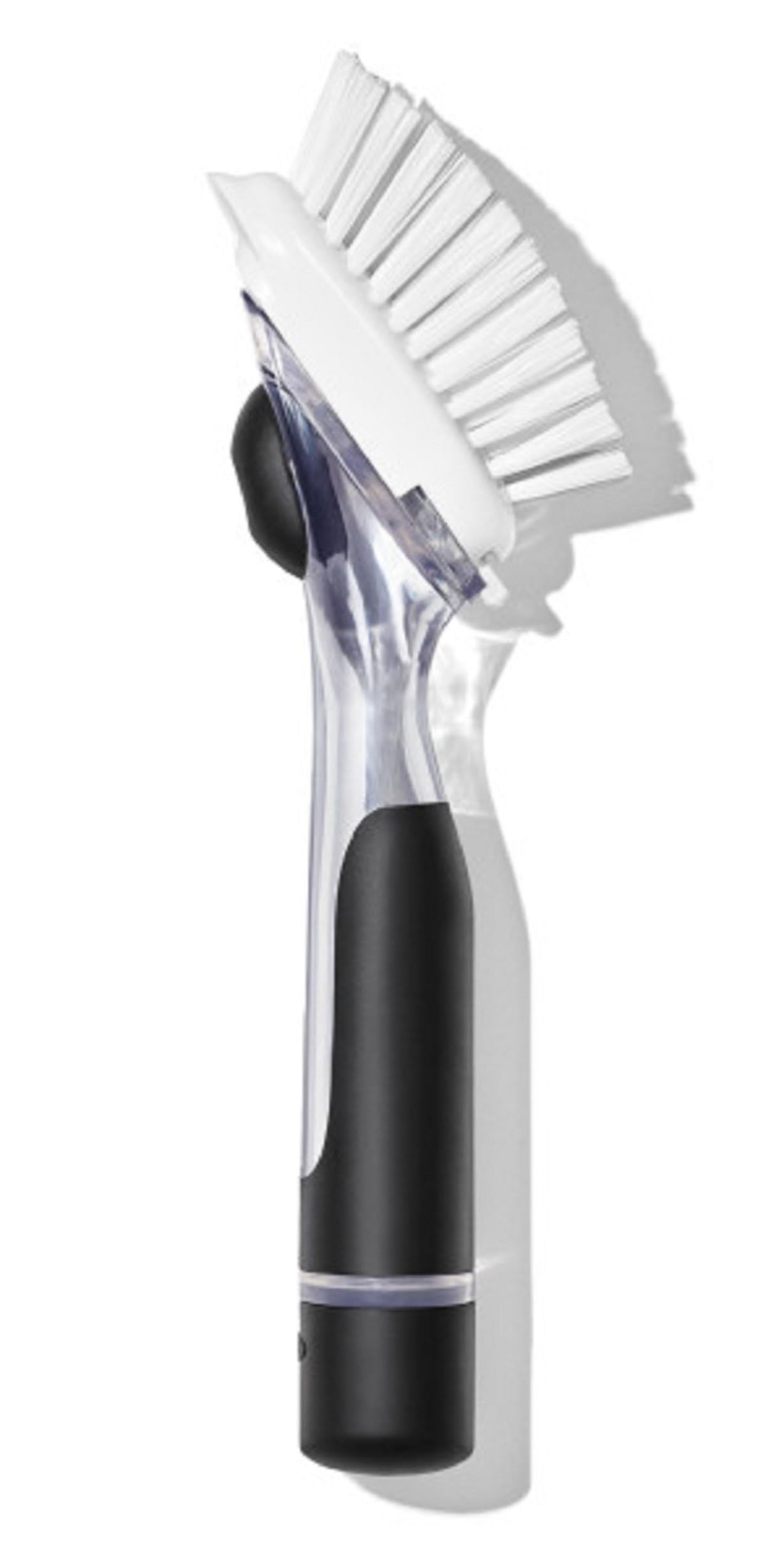 

OXO Dish Brush Gentle on and Pans Handled Brush with Detergent Compartment 12361700 One-Push - Dishes, Pots, - - чёрный