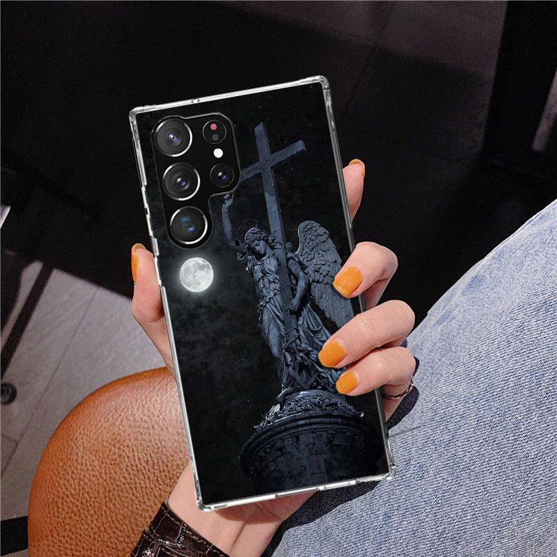 Archangel Michael Phone Case For Samsung Galaxy S24 S25 Edge S26 Ultra S23 S22 S21 Plus S20 FE + Personalized Print Cover Galaxy