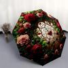 Stained Rose Window Art PrintUmbrella, Portable 3-Fold Compact Umbrella for Men & Women Gift