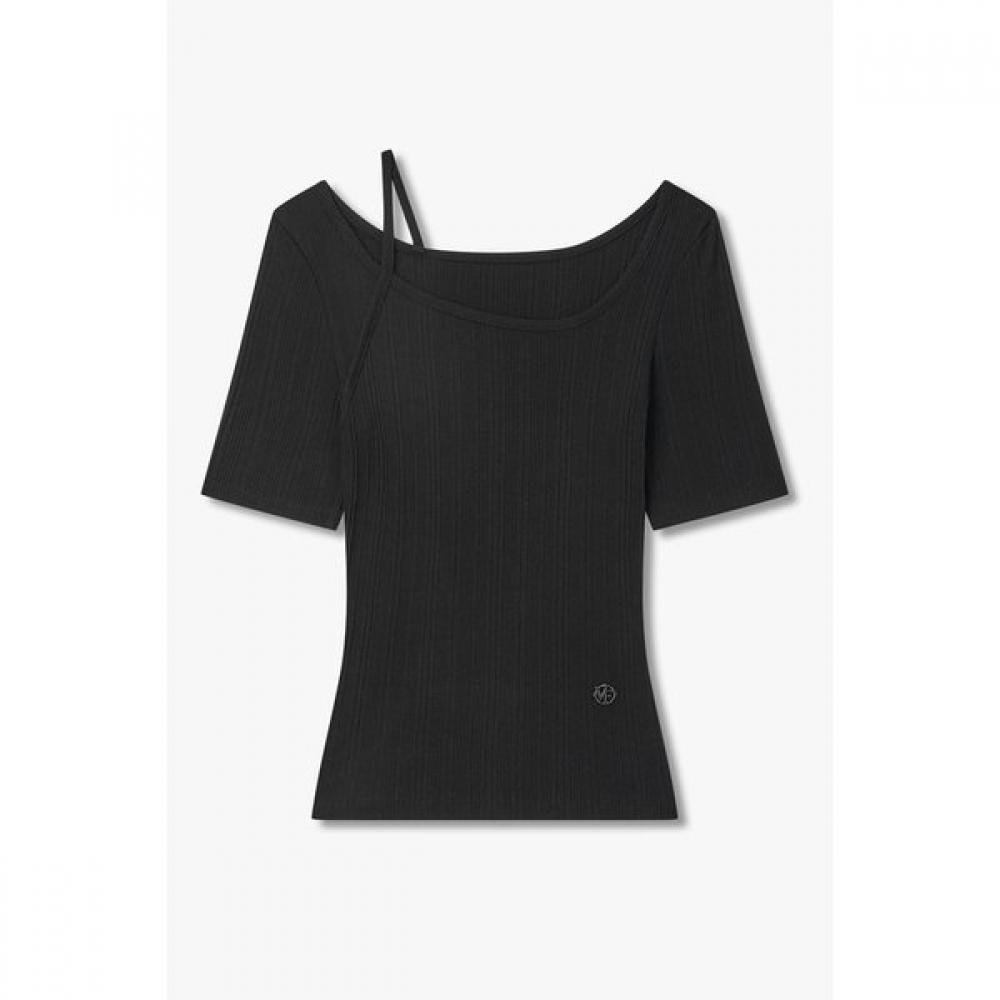 

Vov CuTouT DeTail Ribbed T shirT 7156240002 99 (black)/M(66)