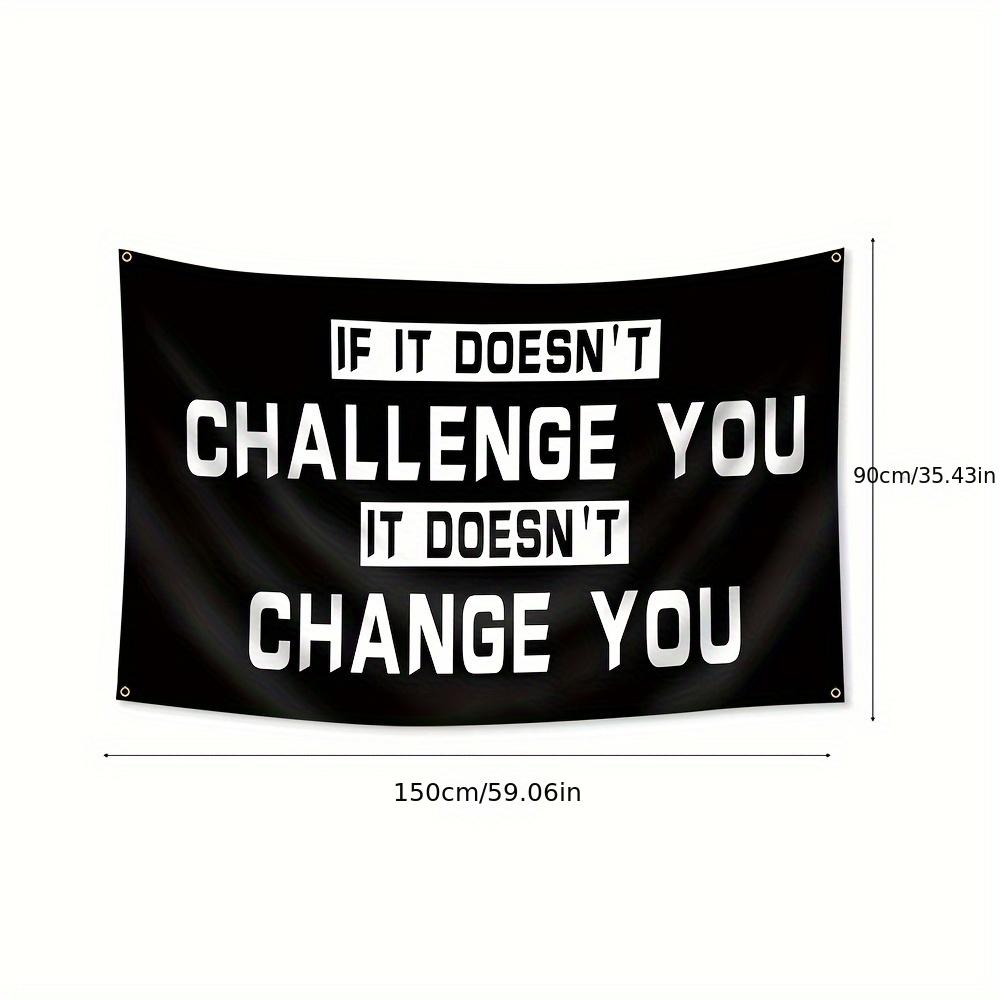 An Inspirational Wall Tapestry: Motivate And Empower Your Space With This Striking Design Featuring The Powerful Message
