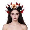 Simulation Bat Halloween Hair Hoop Exaggerated Gothic Flower Hairband  Photography Props