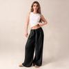 Women's Loose Wide-Leg Pants Casual Loose Cotton Linen Pants With Drawstring No Pocket