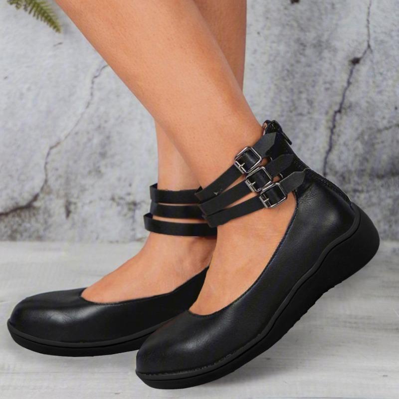 

Women s Back Zipper Low Cut Casual Flats, Easy Slip-On Everyday Shoes 43 чорний