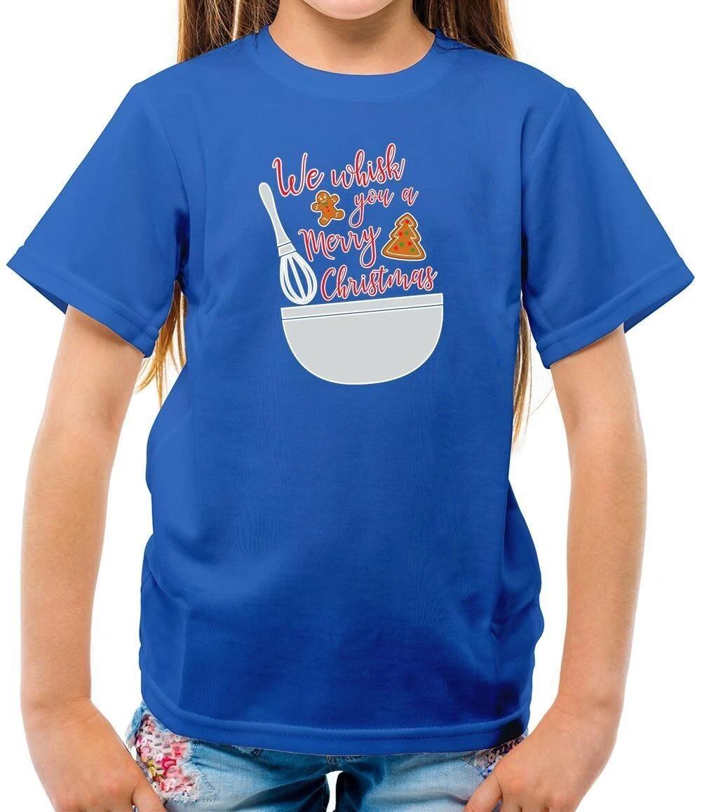 We Whisk You A Merry Christmas - Kids T-Shirt - Bake Baking Xmas Funny 120
