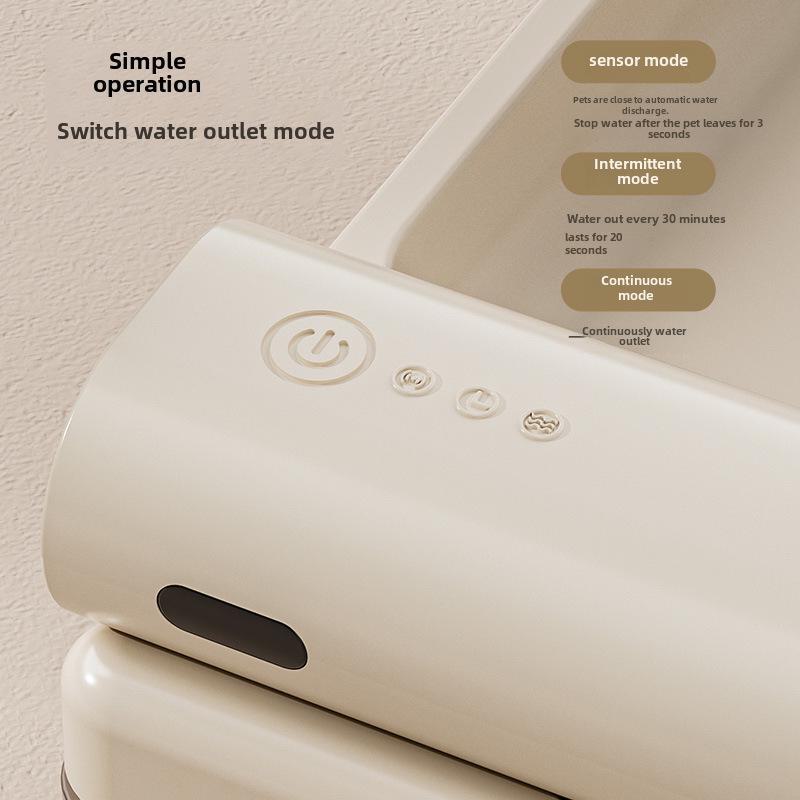 Wireless Smart Pet Water Fountain with Large Capacity & Filtered Circulation