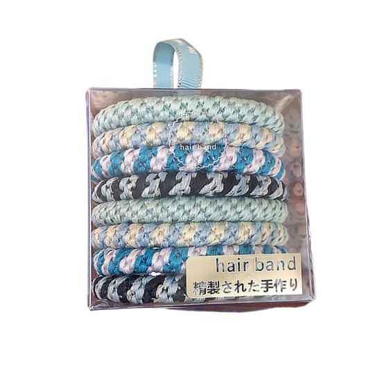 8Pcs Hair Bands High Elasticity Braided Design Hair Ties Soft Breakage Prevention Non-Metallic Hair Accessories