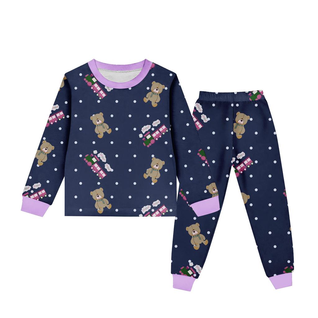 Children's Round Neck Long Sleeve Cartoon Suit
