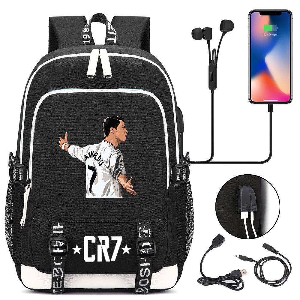 Mochila escolar de gran capacidad con correa para el hombro; set de tres piezas para estuche de lápices de estudiante