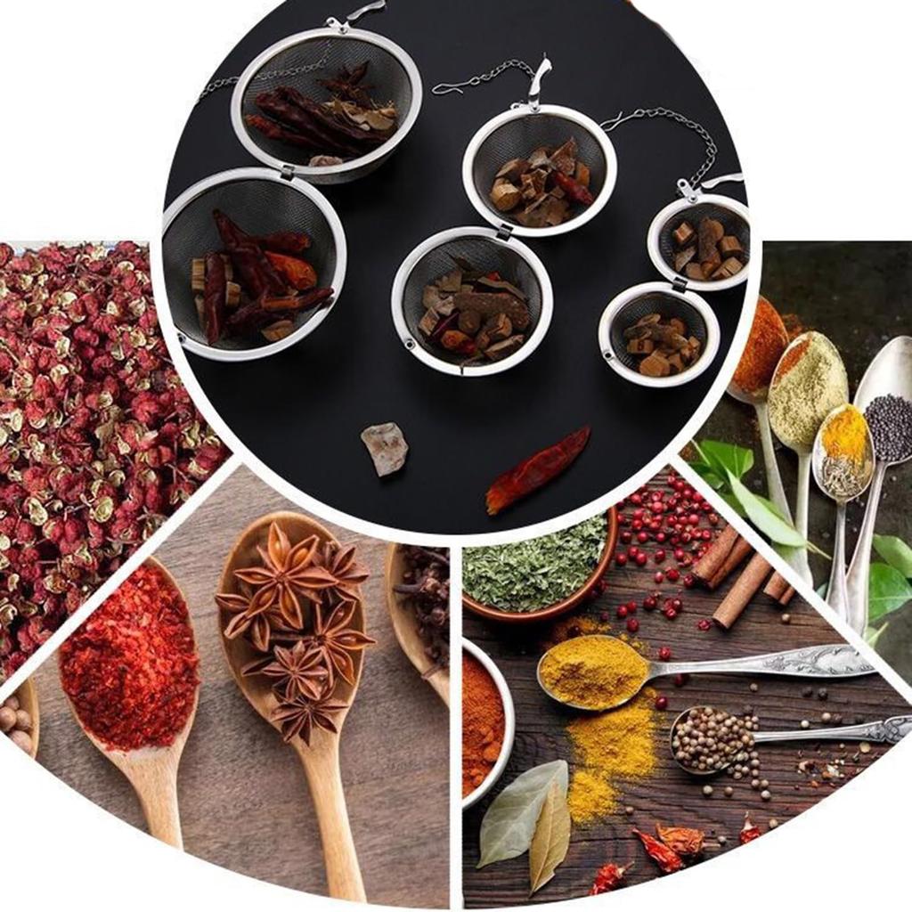 3-Piece Tea Strainer, Tea Infuser Ball, 304 Stainless Steel, for Brewing and Dashi, Heat-Resistant