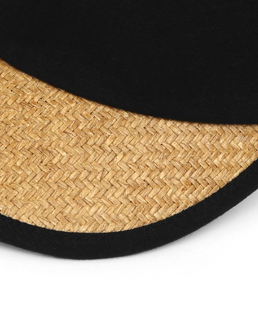 Eondeokeonteulolseutyudio Summer Rattan Sun Visor Sun Visor / Rattan / Black