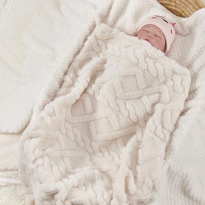 70x100cm 1pc Plush Throw Blanket Baby Home Throw Blanket Baby Portable And Soft Nap Blanket All Season Use Flannel Cotton