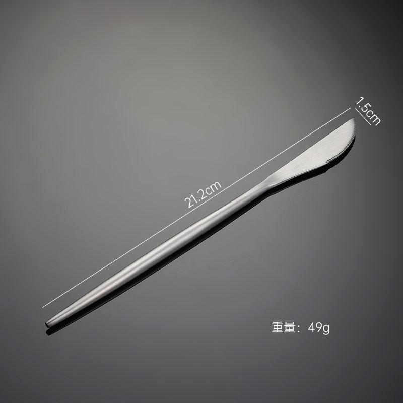 304 Stainless Steel Portuguese Knife and Fork Spoon Titanium-plated Gold Thick Western Tableware Paint Handle Wedding Gift