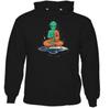 Alien Buddha Mens FunnyHoodie Spaceman Astronomy Atheist Atheism Yoga Top