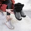 Fashion Winter Plush Rhinestone Round Toe Woman Shoes Trend 2025 Work Snow Boots for Women Designer Luxury On Promotion Y2k Goth Ankle