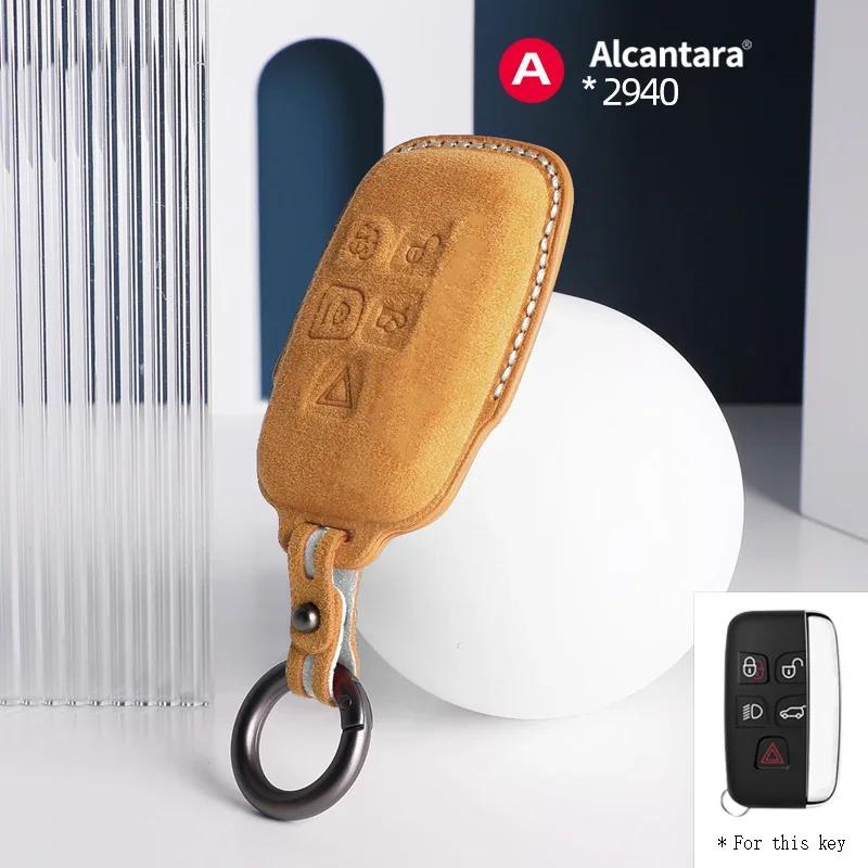 Interior Mouldings For Jaguar XE XF E Pace F Pace A9 A8 A9 X8 XJ XFL XJL Car Key Case Keychain Suede Cover Shell Protector Inter