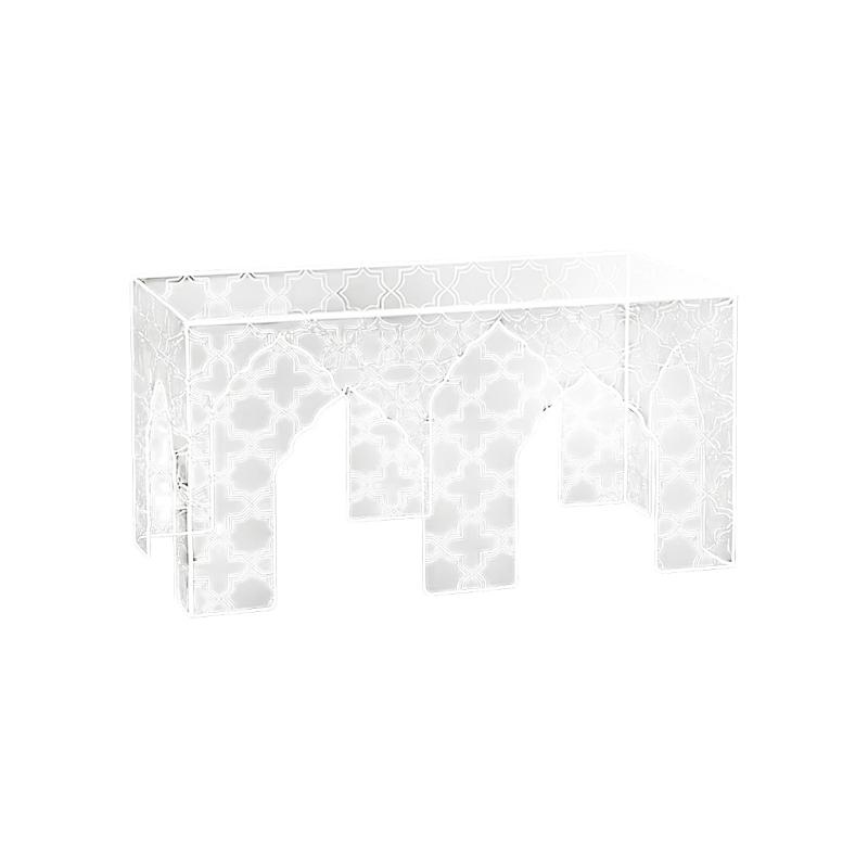 

Traditional Arabic Transparent Acrylic Serving Tray Storage Rack Elegant Display Stand For Dates And Dessert