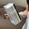 Luxury Clear Color Frame Phone Case For iPhone 17 Pro 16 15 14 13 12 11 17 Pro Max Shockproof Bumper Protective Soft Back Cover