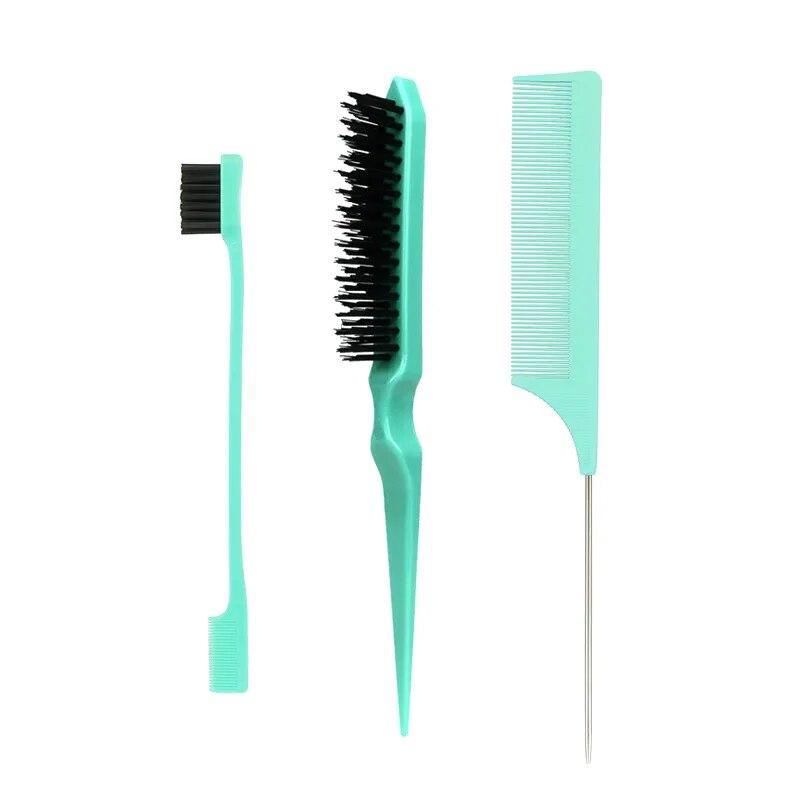 3/12Pcs Double Sided Hair Edge Brush Set Hair Styling Comb Control Brush Accessories Hairline Brush Comb Styling Partition Comb