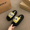 Fashion Slippers Casual Summer Women's Shoes Pantofle Slides Shale Female Beach Luxury 2025 Sabot Soft Flat Leisure Hook & Loop Female S
