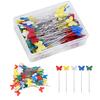 200 Pcs Quilting Pins Butterfly Shaped End Flat Head Sewing Pins Mixed Color Set