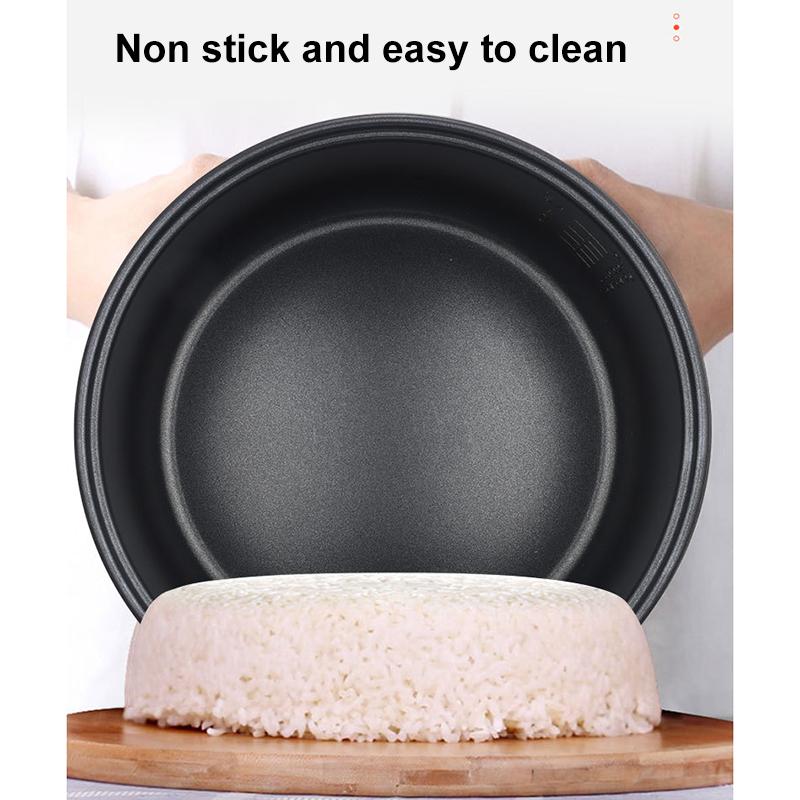 Elektryczne urządzenie do gotowania ryżu o mocy 400 W/2 l z miarką Łyżka do ryżu Kosz do gotowania na parze Garnek wewnętrzny z powłoką nieprzywierającą