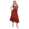 Maya Deluxe Womens/Ladies Sequin Square Neck Sleeveless Midi Dress