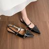 French rivet bag head rear empty sandals women's 2025 new fairy style temperament versatile casual single shoes women's summer outer wear