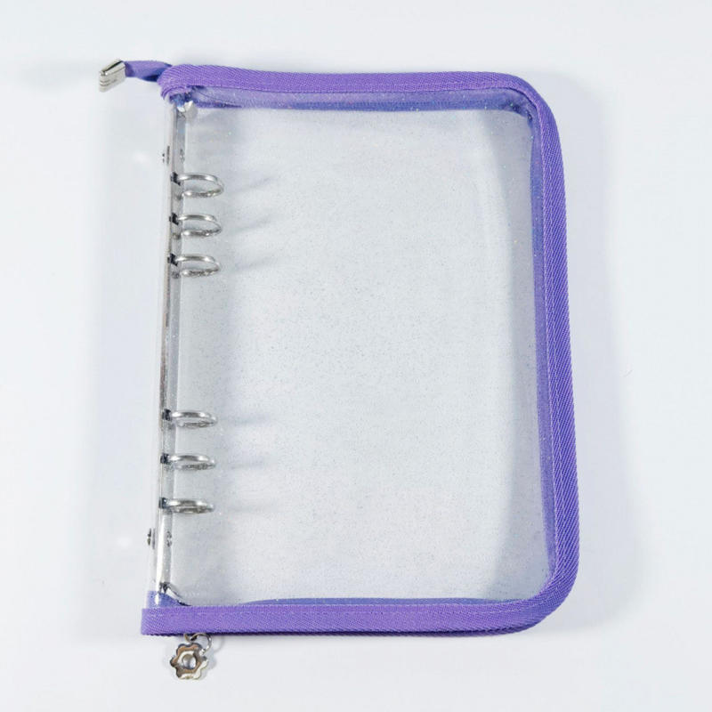 A5 6 Ring Binder Notebook with Zipper Pockets Photocard Holder Binder Sleeves Book Polaroid Small Card Photo Album