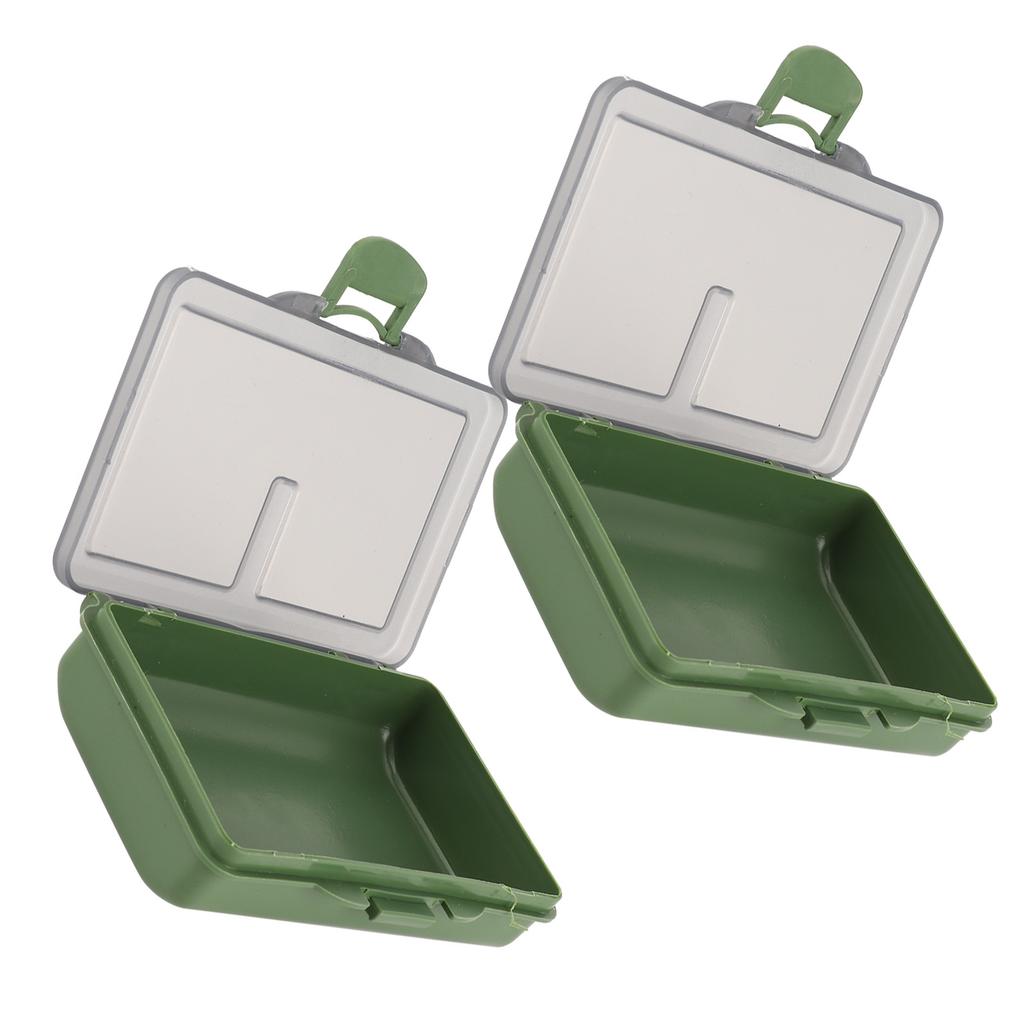 2 Pièces Boîte Gadget Appâts Hameçons de Pêche Mini Boîte de Rangement PP Étui pour Accessoires de Pêche1