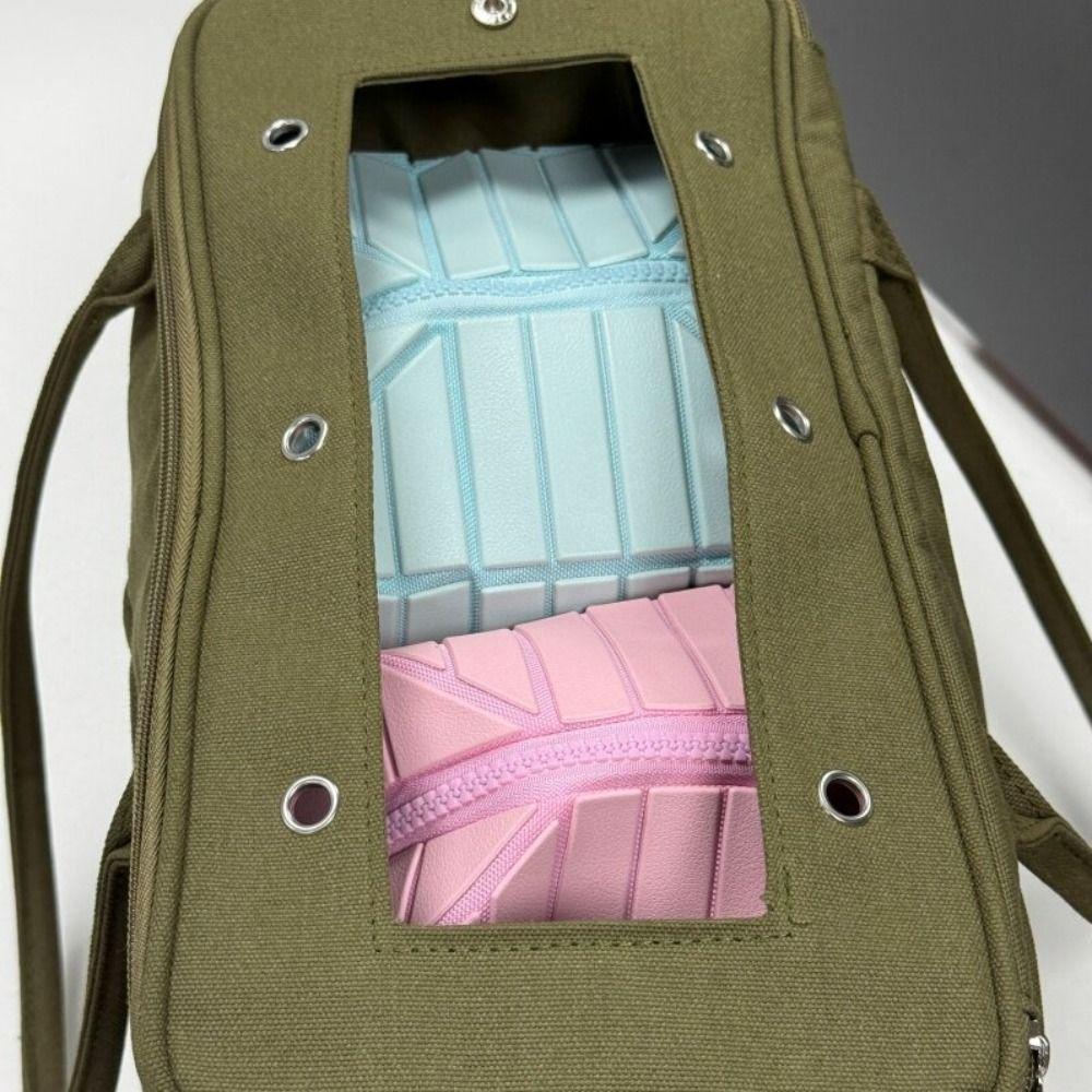 Multiple Pockets Sewing Tool Storage Bag 7 Yarn Holes Crochet Accessory Handbag  Birthday Gifts