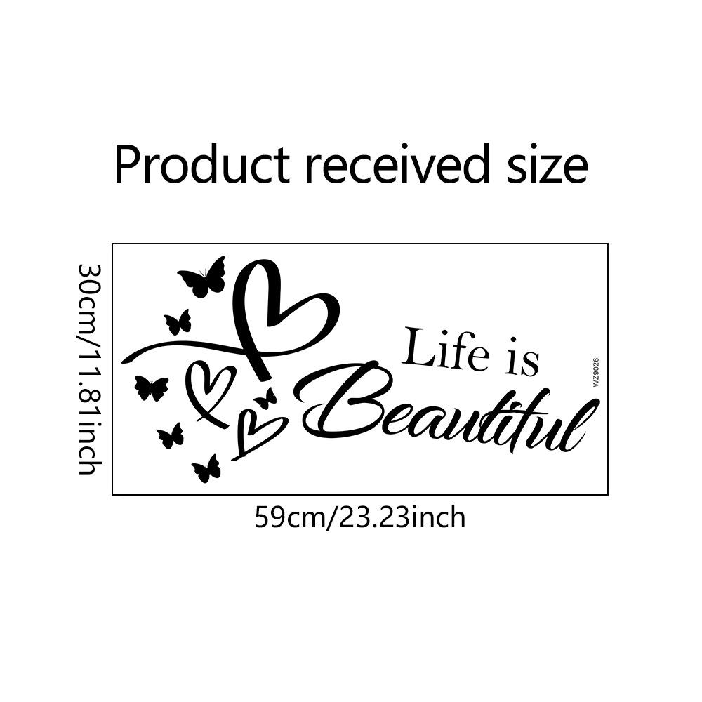 

WZ9026 Жизнь прекрасна английский слоган спальня гостиная украшение украшение настенная наклейка 30*59cm/WZ9026