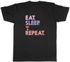 K-Drama Mens T-Shirt Eat Sleep KDrama Repeat Unisex Tee Gift