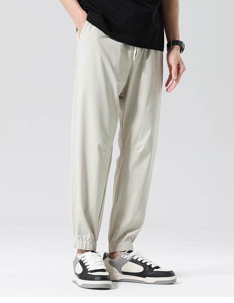 Quick Drying Ice Silk Four Sided Elastic Summer Thin Casual Pants for Men