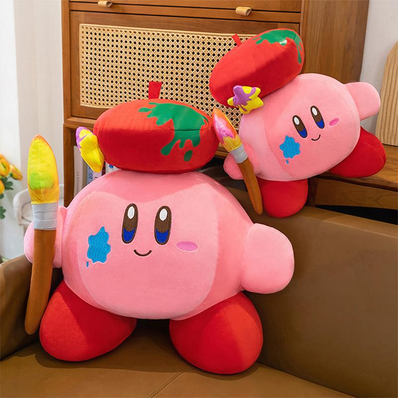 Grande taille Nouveau Kirby Peluche L'Artiste Mignonne Poupée en Peluche Dessin Animé Récompense Oreiller Grand Câlin Cadeau pour Enfants Anniversaire Décoration de Chambre