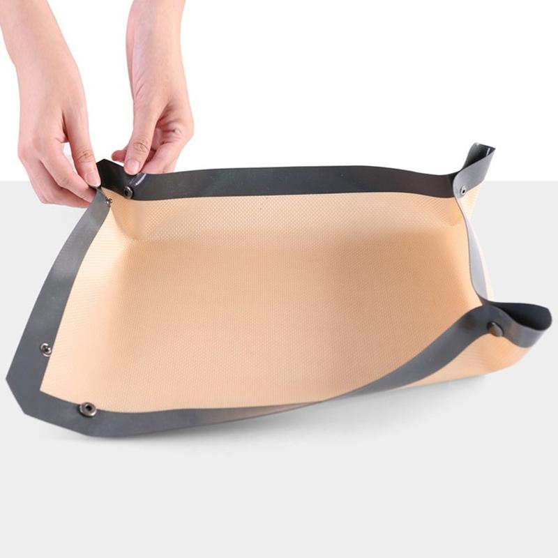 Leak Free Non-Stick Silicone Baking Mat Silicone Oven Liners With Button Reusable Food Safe Liners For Air Fryer Ovens Placemats