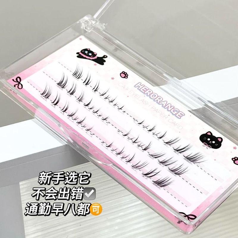 LuxeFlutter - Natural Fox Eye Cluster Low False Eyelashes