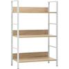 VidaXL 3-Tier Bookcase Oak 60x27.6x90.5 Cm Chipboard