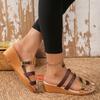 Large Size Wedge Sandals for Women's Summer New Style, Fish Mouth Color Matching, Comfortable for Wearing Outside