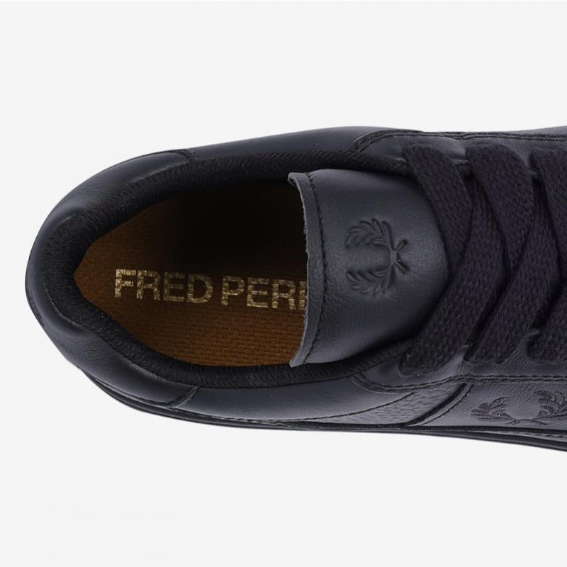 Fred Perry Men S Thick Lace Point Leather SneakerS B440 Textured Leather
