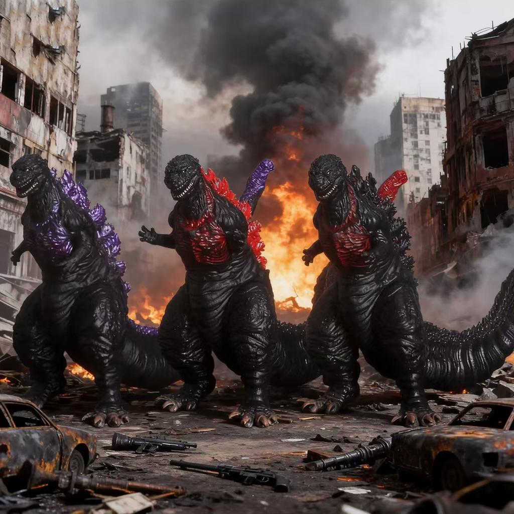 Godzilla Moive Action Figure Shin Godzilla Red Lotus Model 17cm 3 Colors Monster Soft Glue Dinosaur Kids Toys Movable Doll Gifts